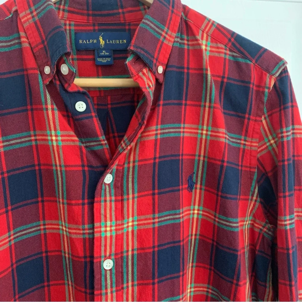 Polo‎ Ralph Lauren Youth Red Plaid Shirt Size XL (18-20)
